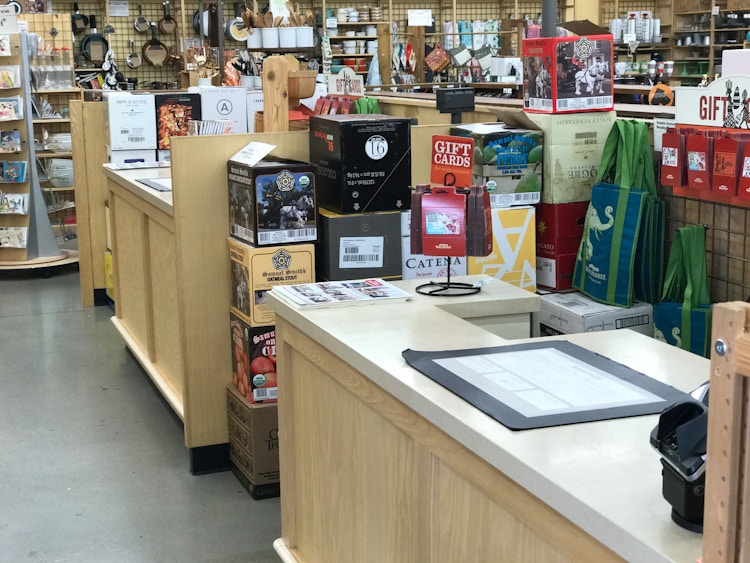 world market store checkout area