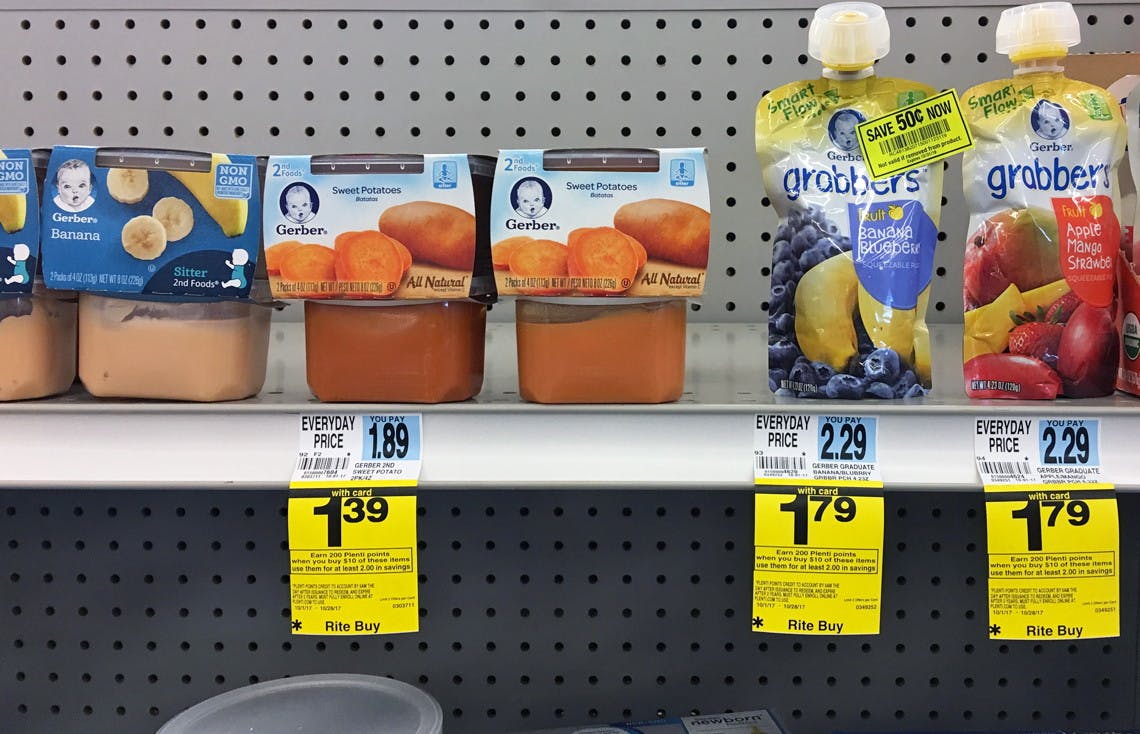 Gerber Baby Food 2 Packs, Only $0.89 at Rite Aid! - The Krazy Coupon Lady