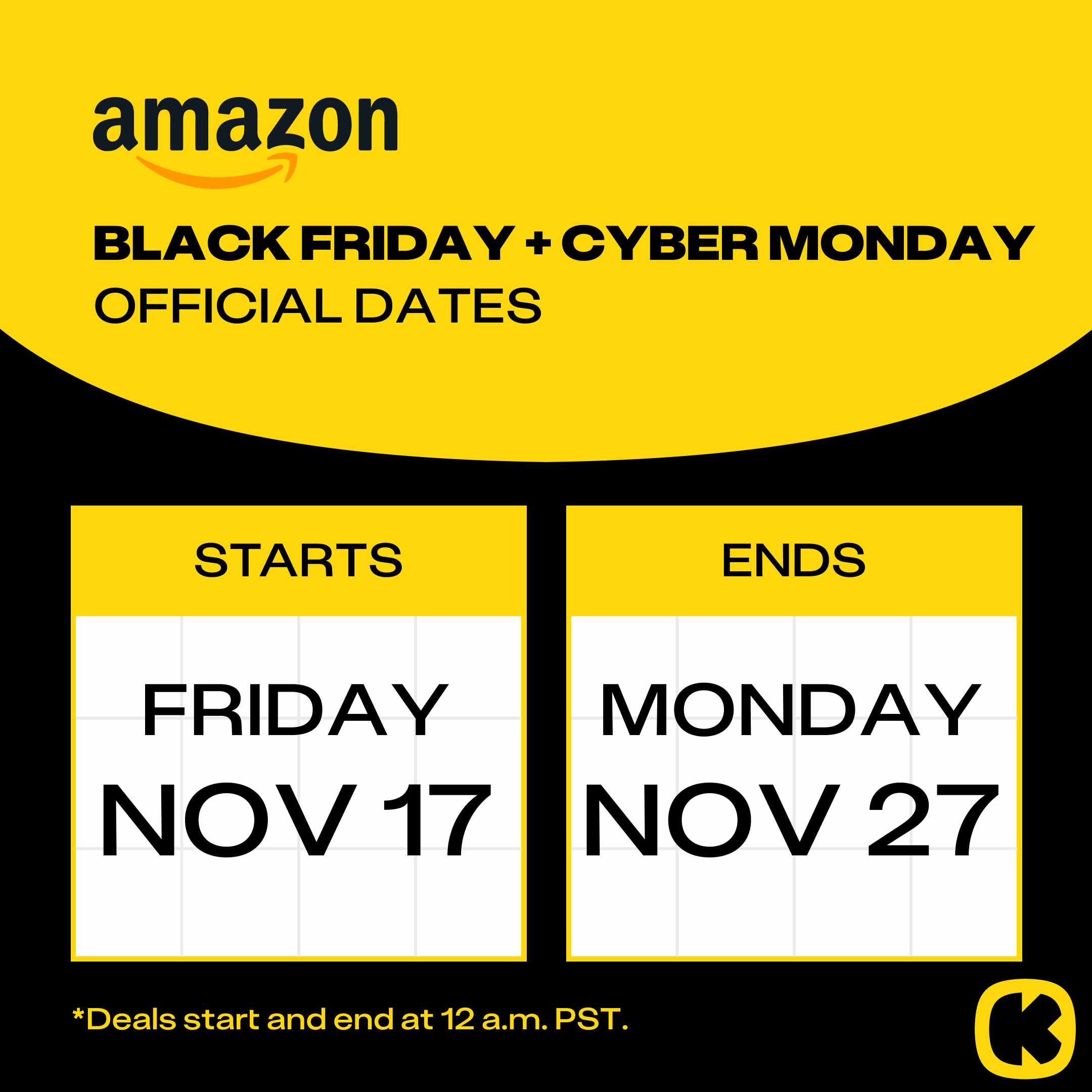 amazon black friday cyber monday dates