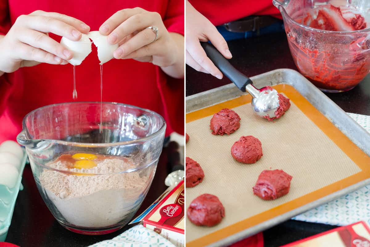 Turn any cake mix into cookie dough with 2 eggs and 1/2 cup oil.