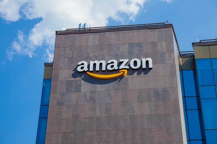 Picture of the Amazon Prime corporate building cast against the sky