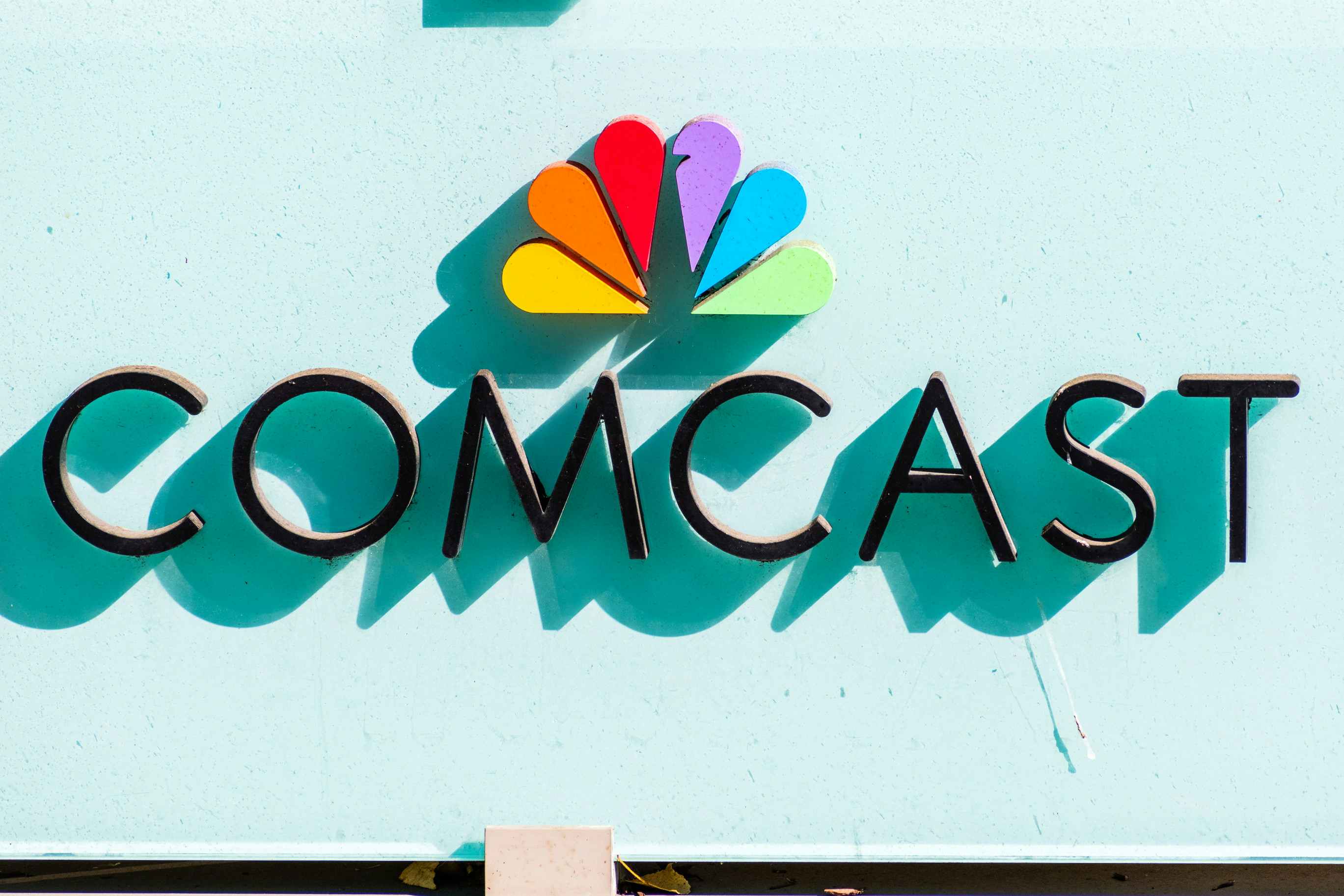 Comcast logo in front of their offices