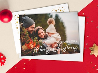 A Christmas photo card from OptimalPrint