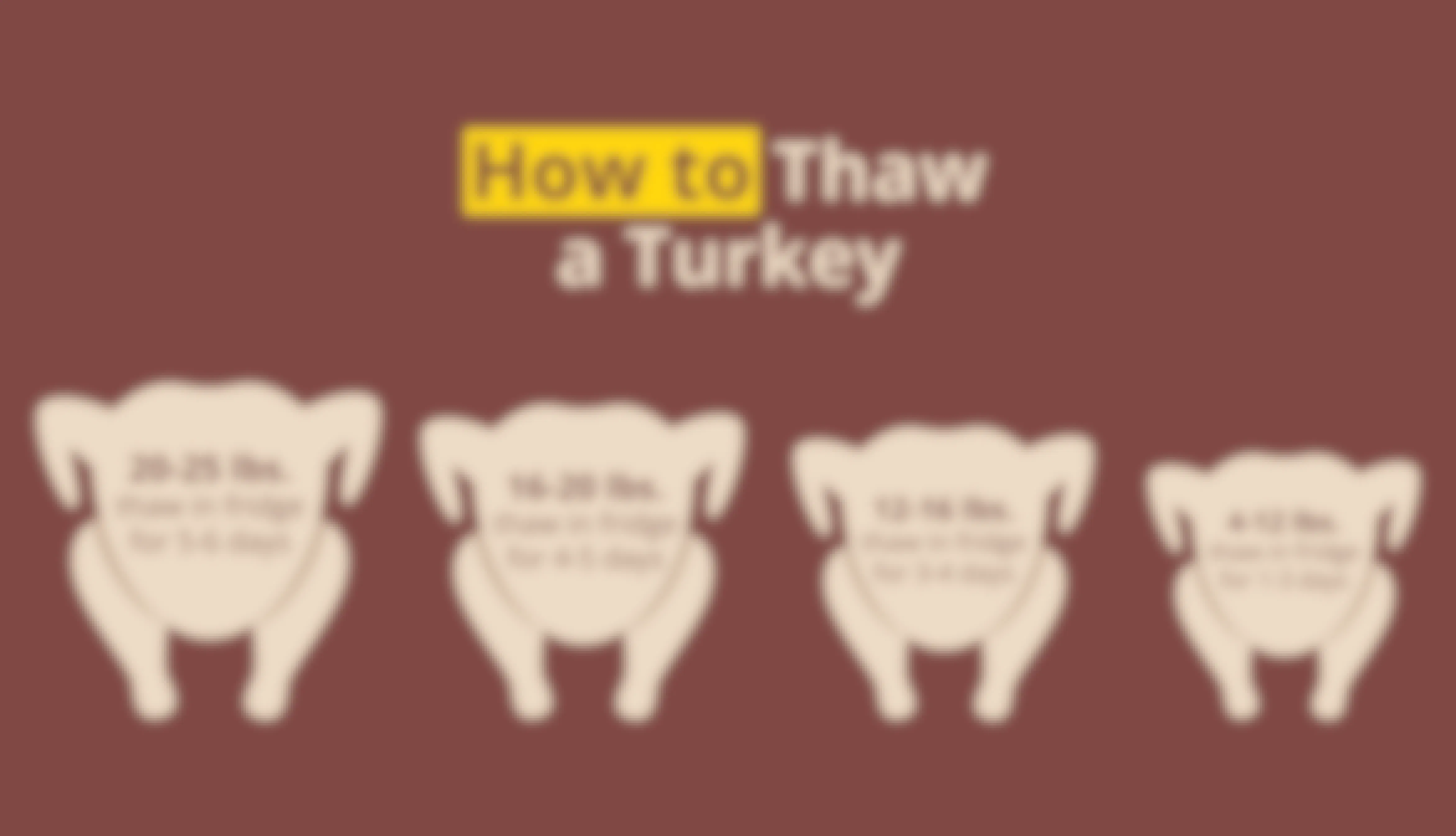 How to thaw a turkey based on size