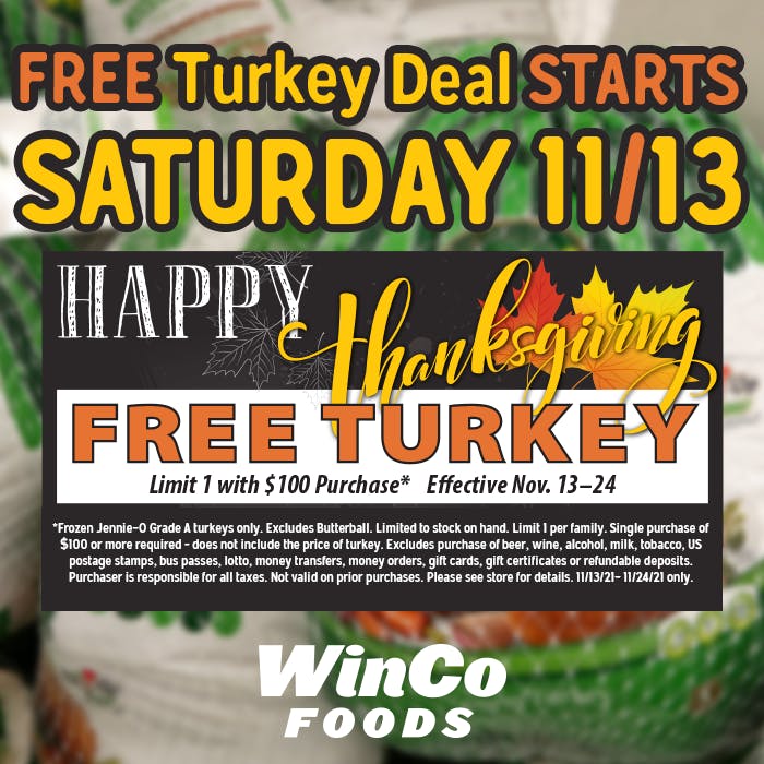 Winco Foods Free Turkey 2024 Wilie Julianna