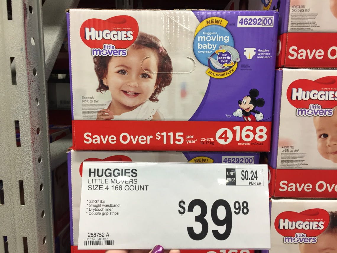 huggies little movers size 4 sam's club