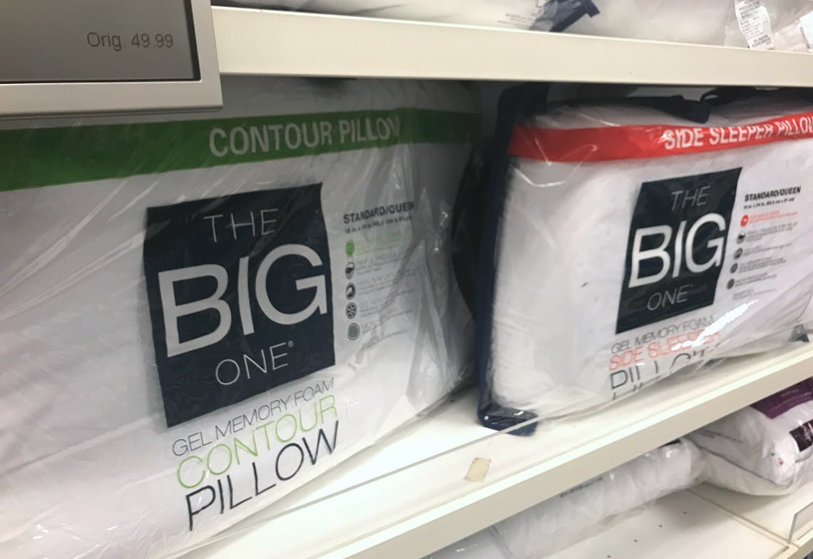 The Big One® Gel Memory Foam Side Sleeper Pillow 16'' x 24'' Standard