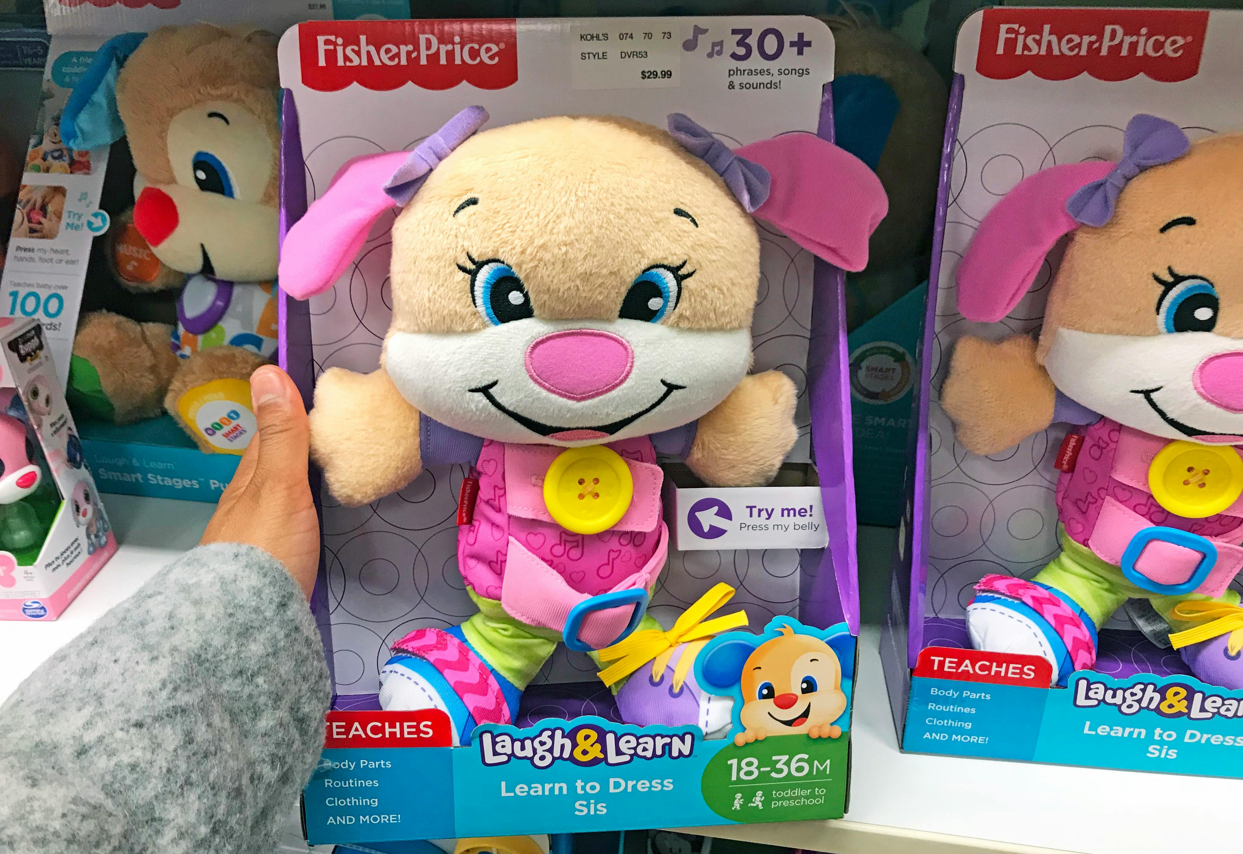 fisher price learn to dress doll