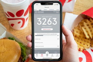 Chick-Fil-A points on the chick-fil-a app.