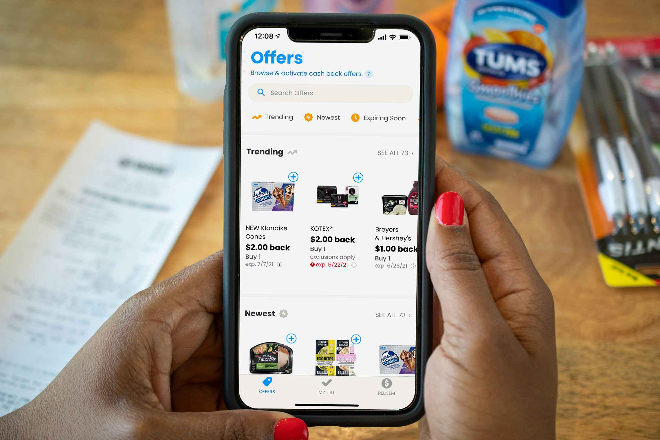 Coupons.com app offer page