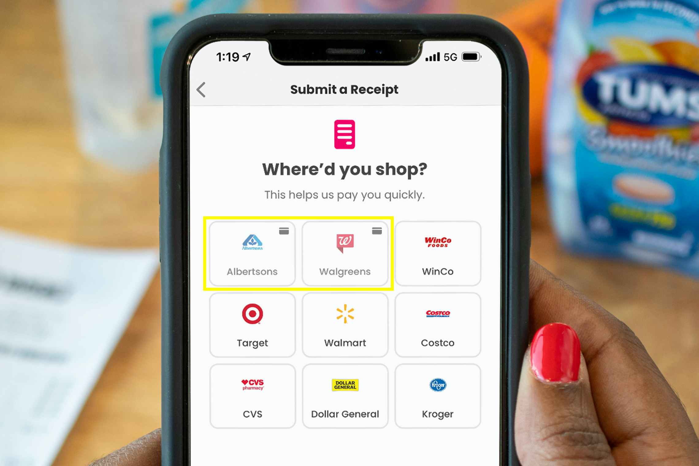 Coupons.com app favorite stores