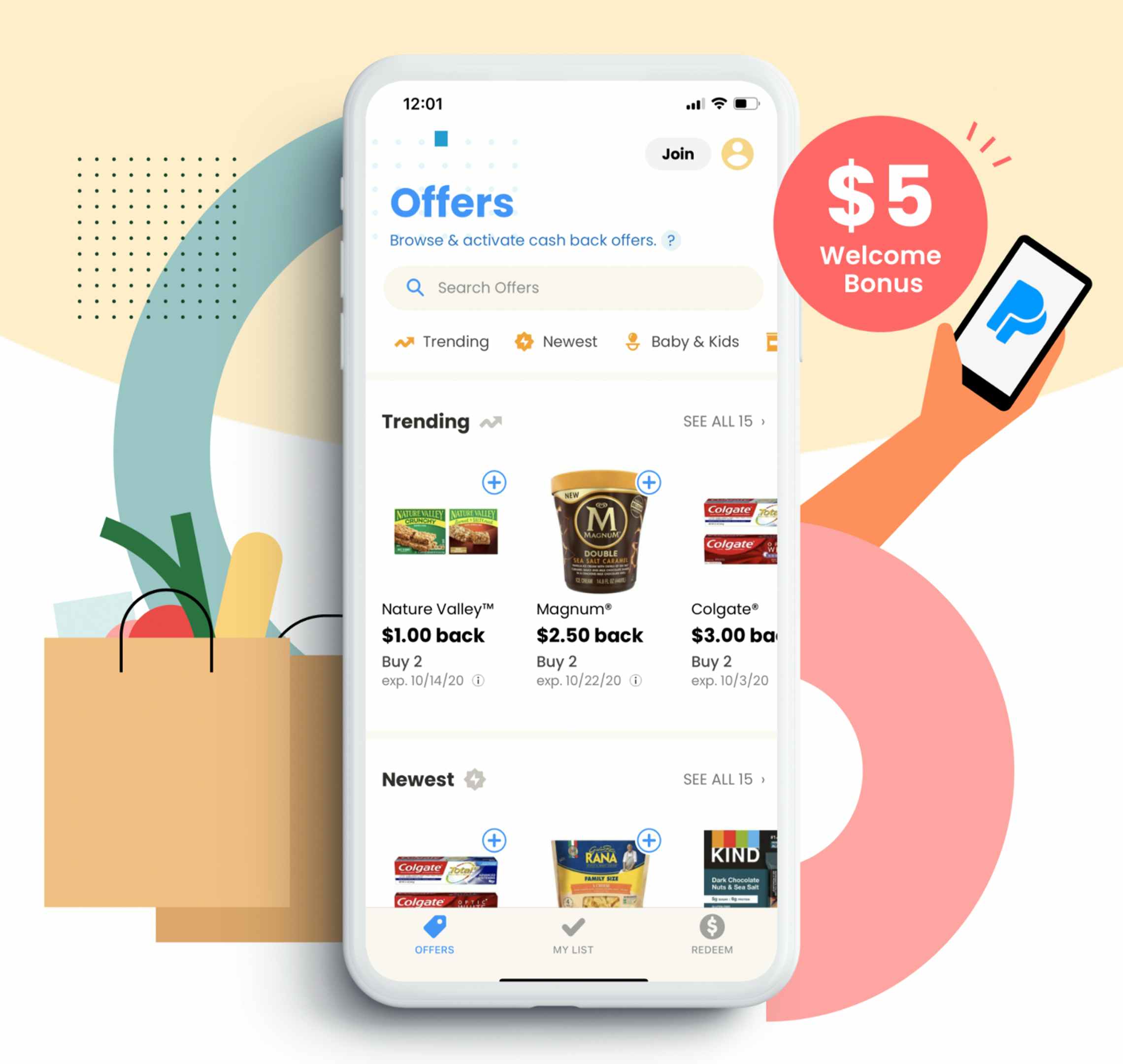 Coupons.com app welcome bonus