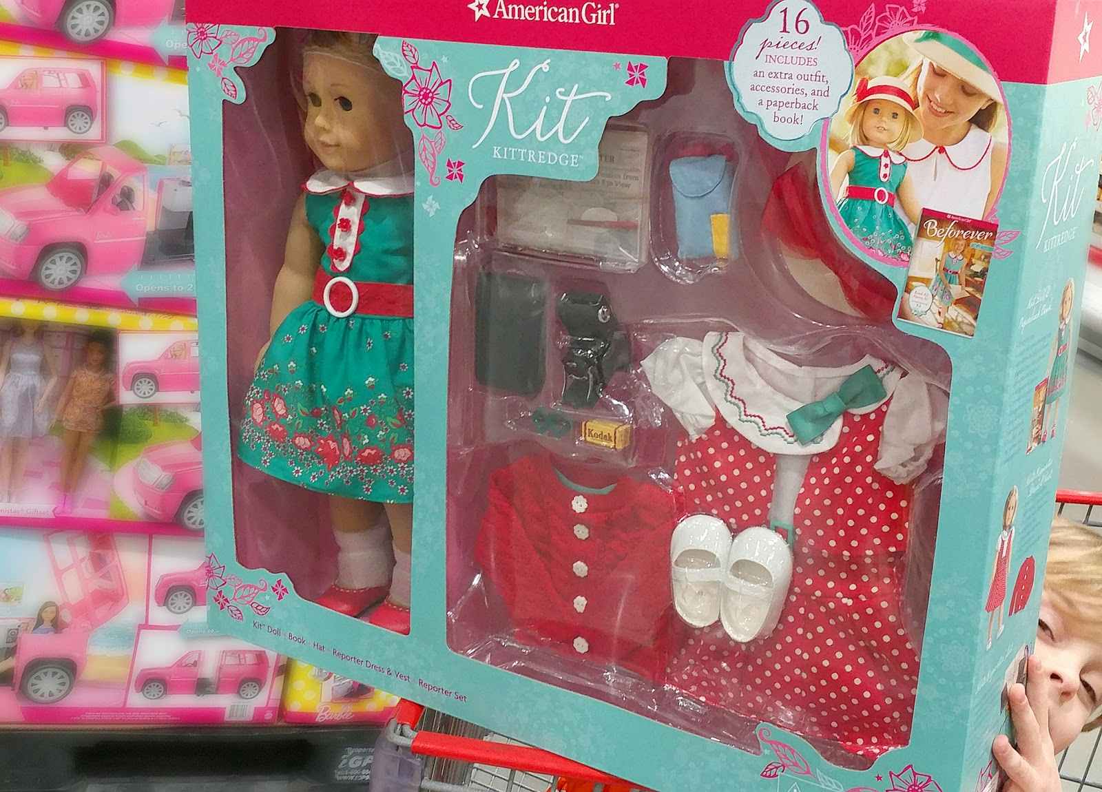 Kittredge doll kit in box at Costco