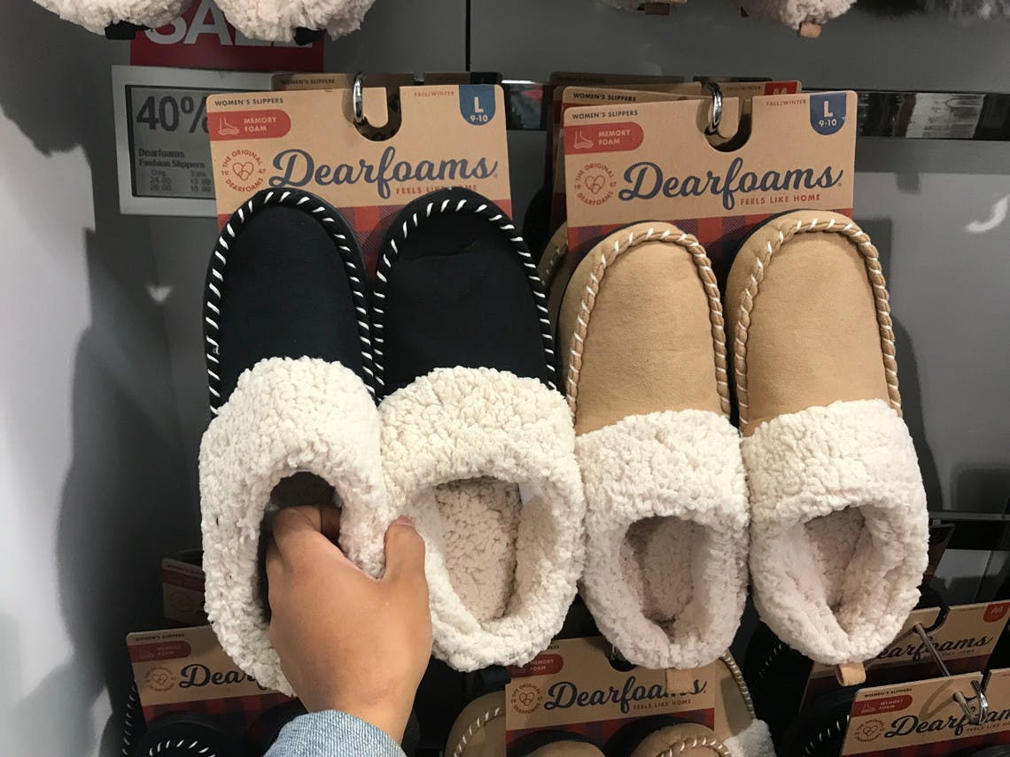 kohls dearfoam slippers womens
