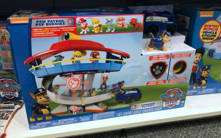 paw patrol lookout playset with 6 pup figures