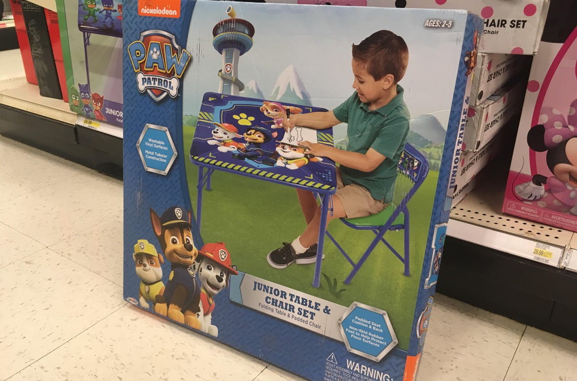 paw patrol kids' table chair set only 1425 at target