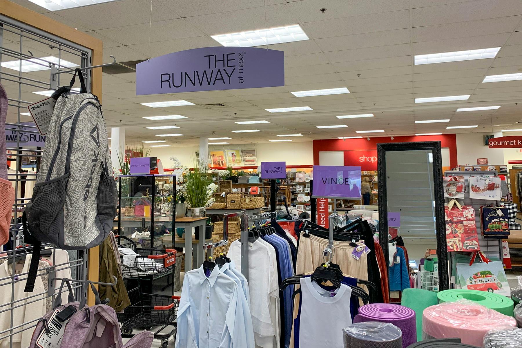 The Runway section at TJ Maxx.