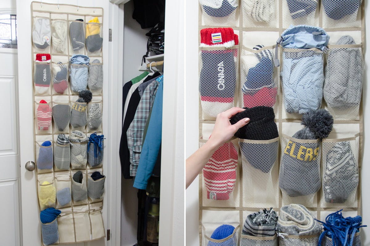 Store cold-weather accessories all in one easy-to-grab place.