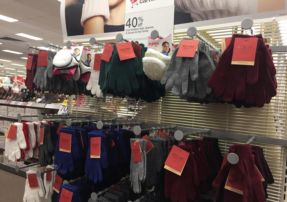 target gloves and scarves