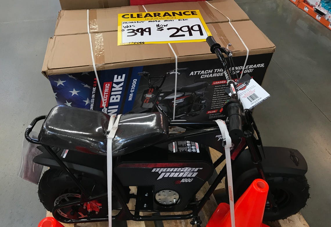 monster moto 1000 watt electric mini bike