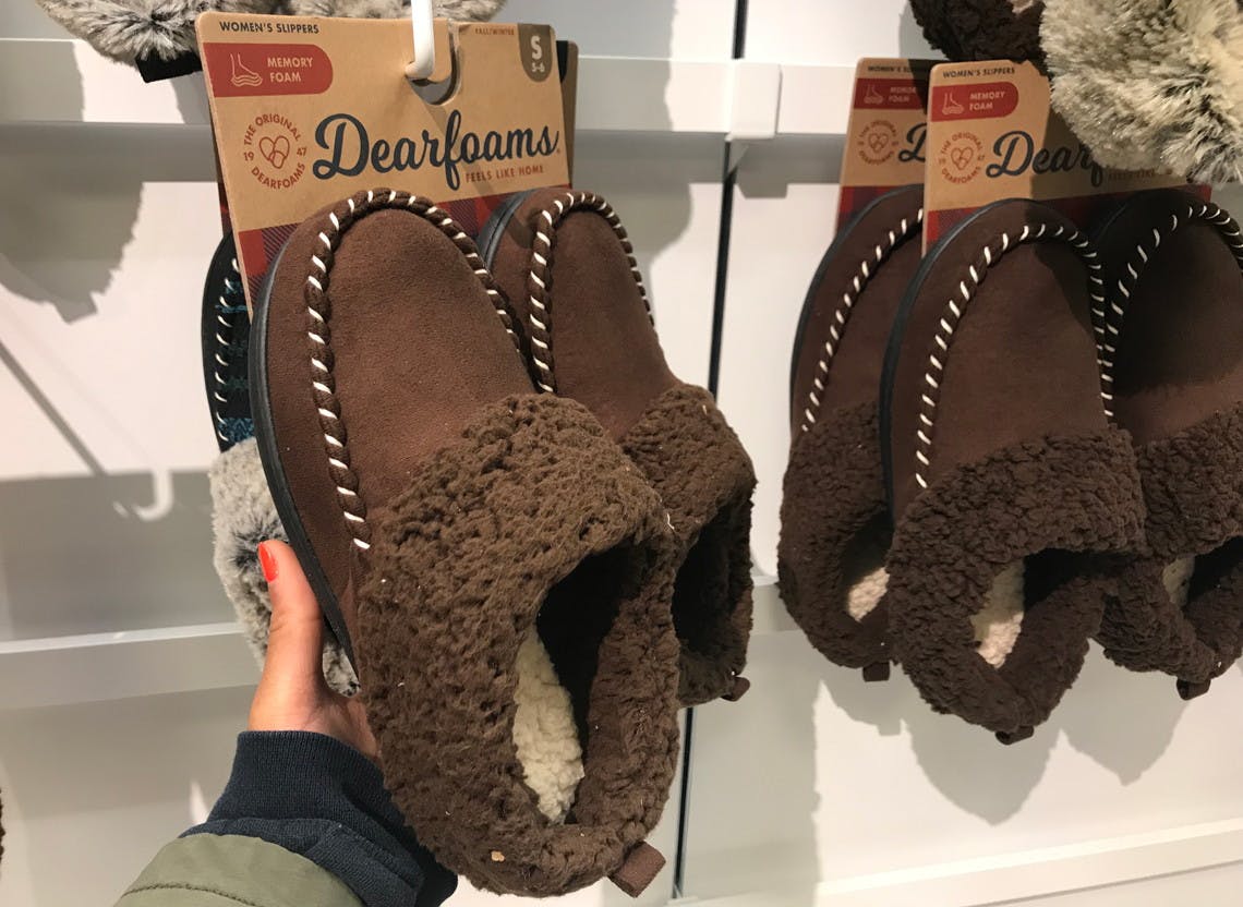 $12 Men's Dearfoam Moccasin Slippers at 
