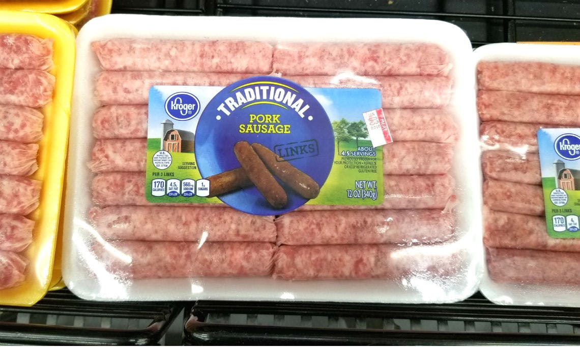 Today Only! Kroger Breakfast Sausage Links or Patties, 1.47 with 5X