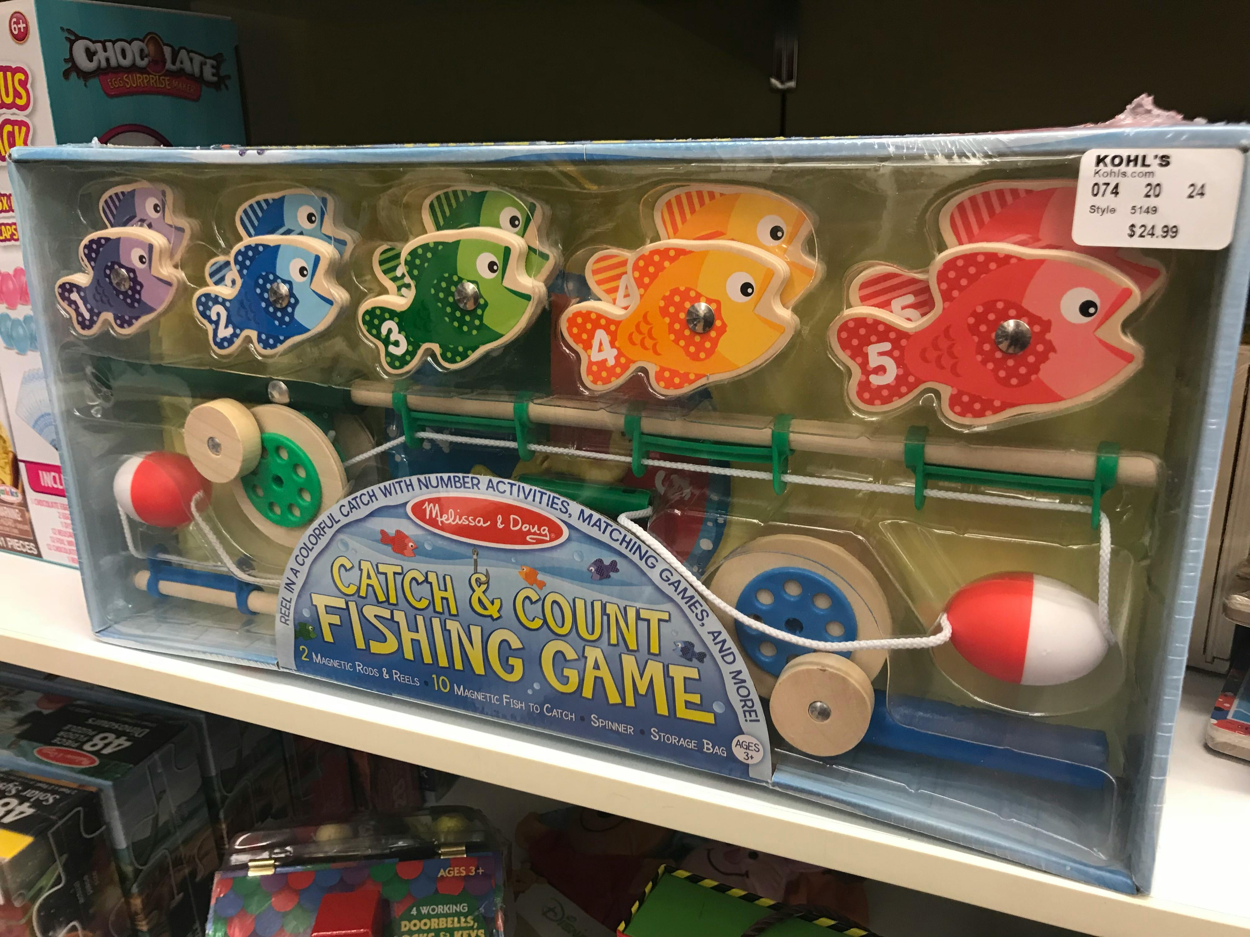 melissa & doug catch & count magnetic fishing game