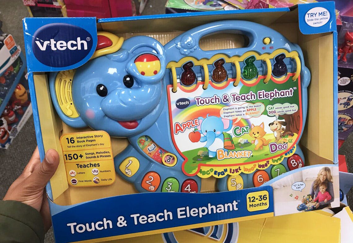 vtech touch & teach elephant toy