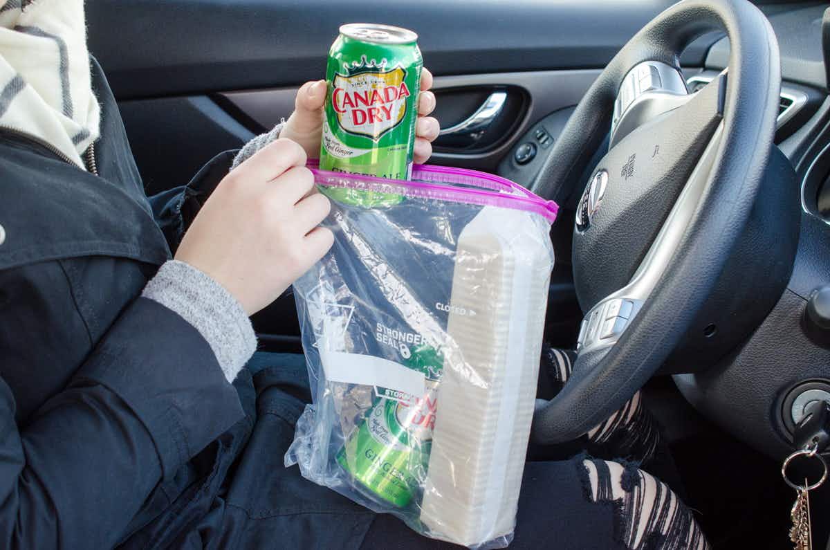 Store ginger ale and crackers in your car in case your child gets car sick.