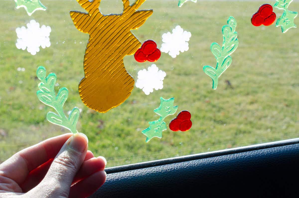 Bring a set of gel window clings to keep kids entertained.