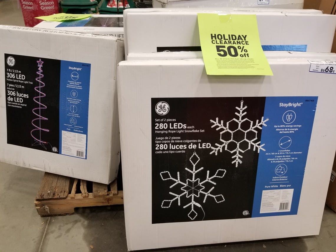 GE 2.1-ft Hanging Snowflake with Constant White LED Lights