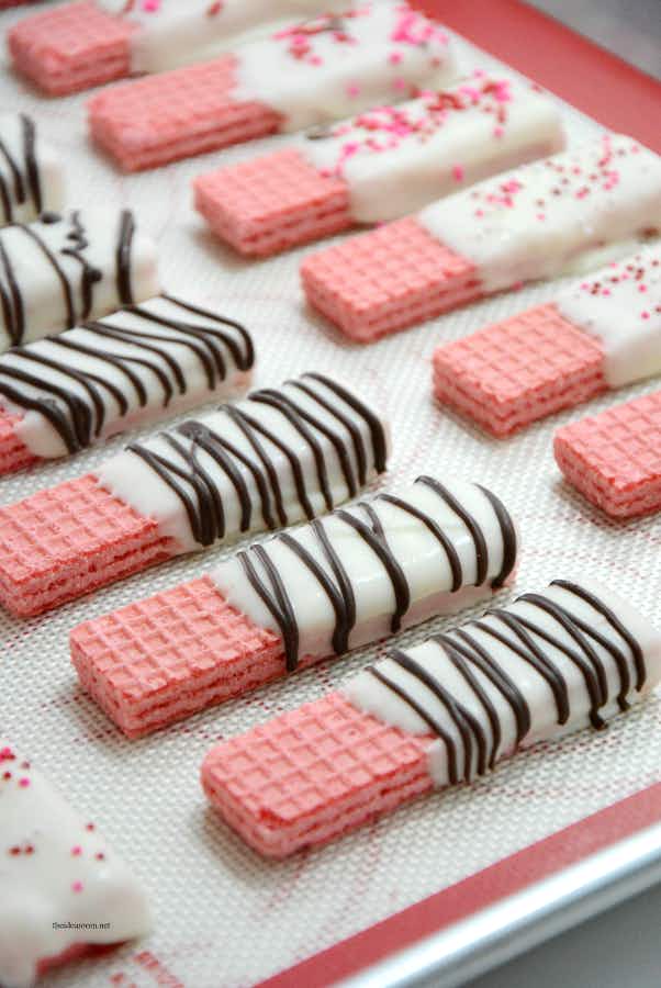 8. Chocolate-Dipped Wafer Cookies