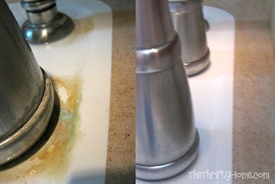 Remove lime or calcium buildup with vinegar.