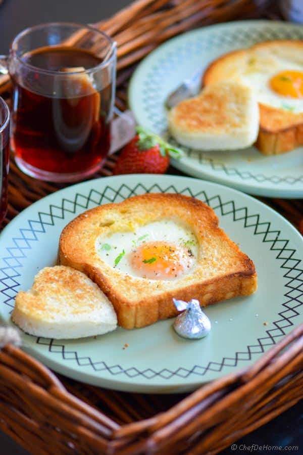 9. Egg Heart Toast