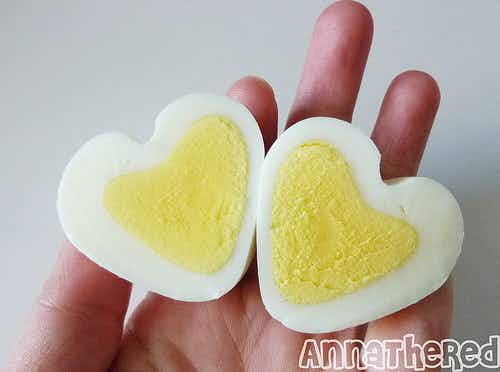 10. Hard Boiled Heart Eggs