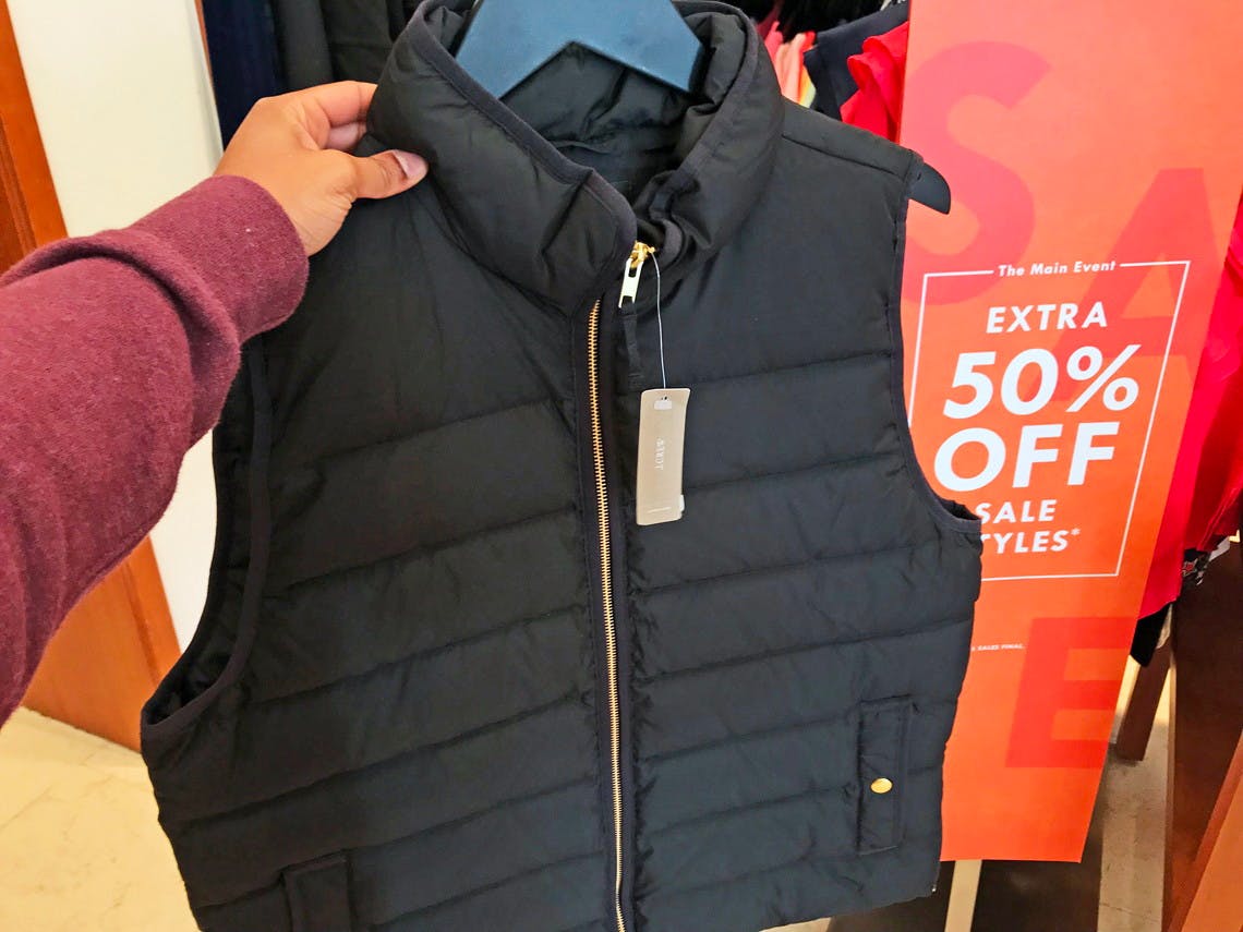 j crew mountain puffer vest