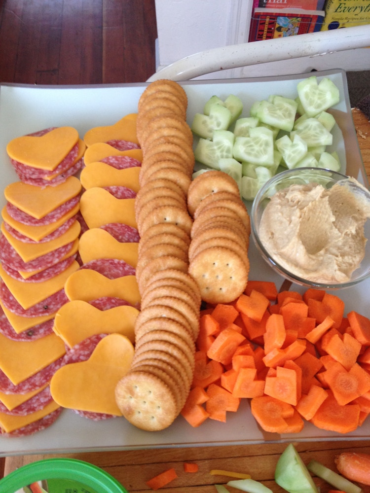 4. Heart Meat and Cheese Tray