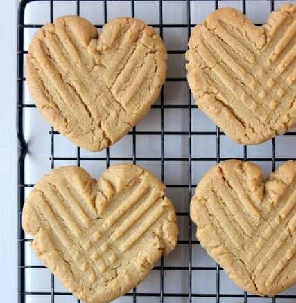 3. Peanut Butter Heart Cookies
