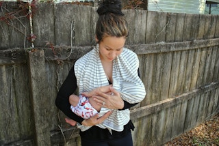 Use a scarf you already have as a nursing cover