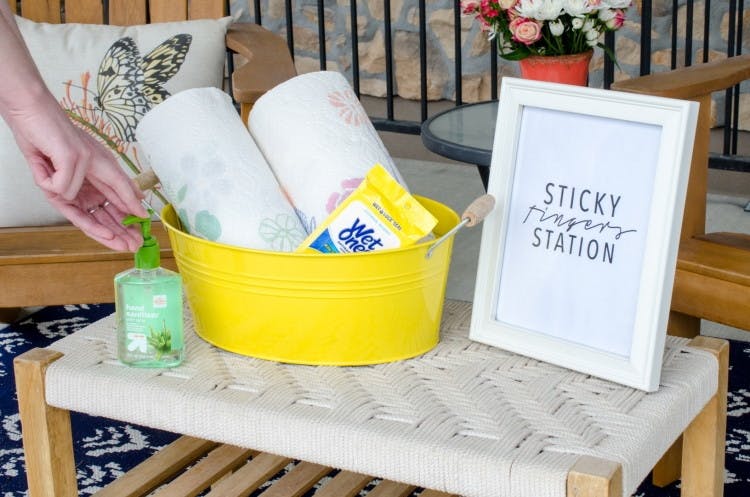 Have a "sticky-fingers station" if you're serving messy wings.