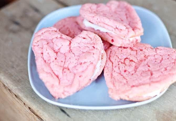 11. Valentine Strawberry Cookies