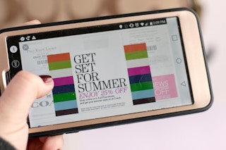 25% off Coach digital coupon on an iphone screen