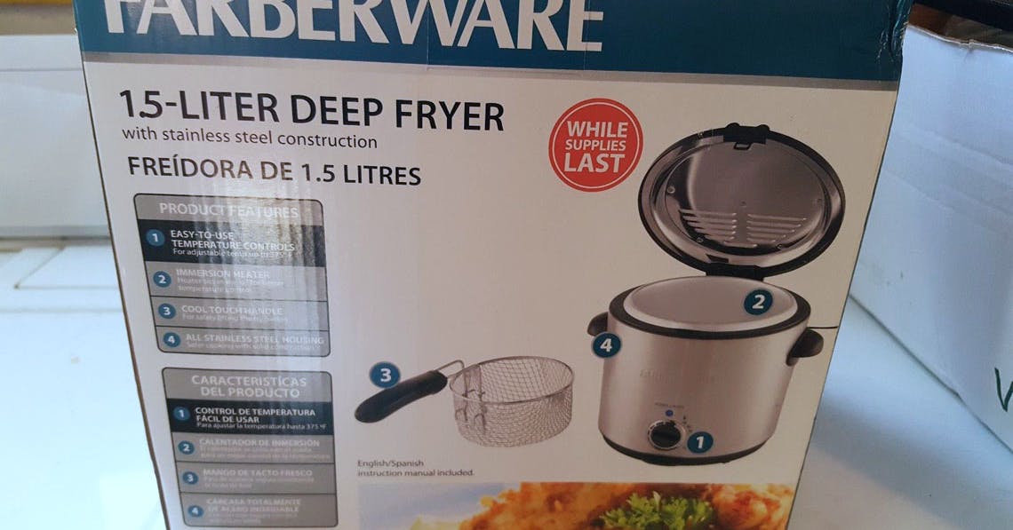 Farberware 1.5-Liter Deep Fryer, as Low as $2.00 at Walmart - Reg. $29.99! - The Krazy Coupon Lady