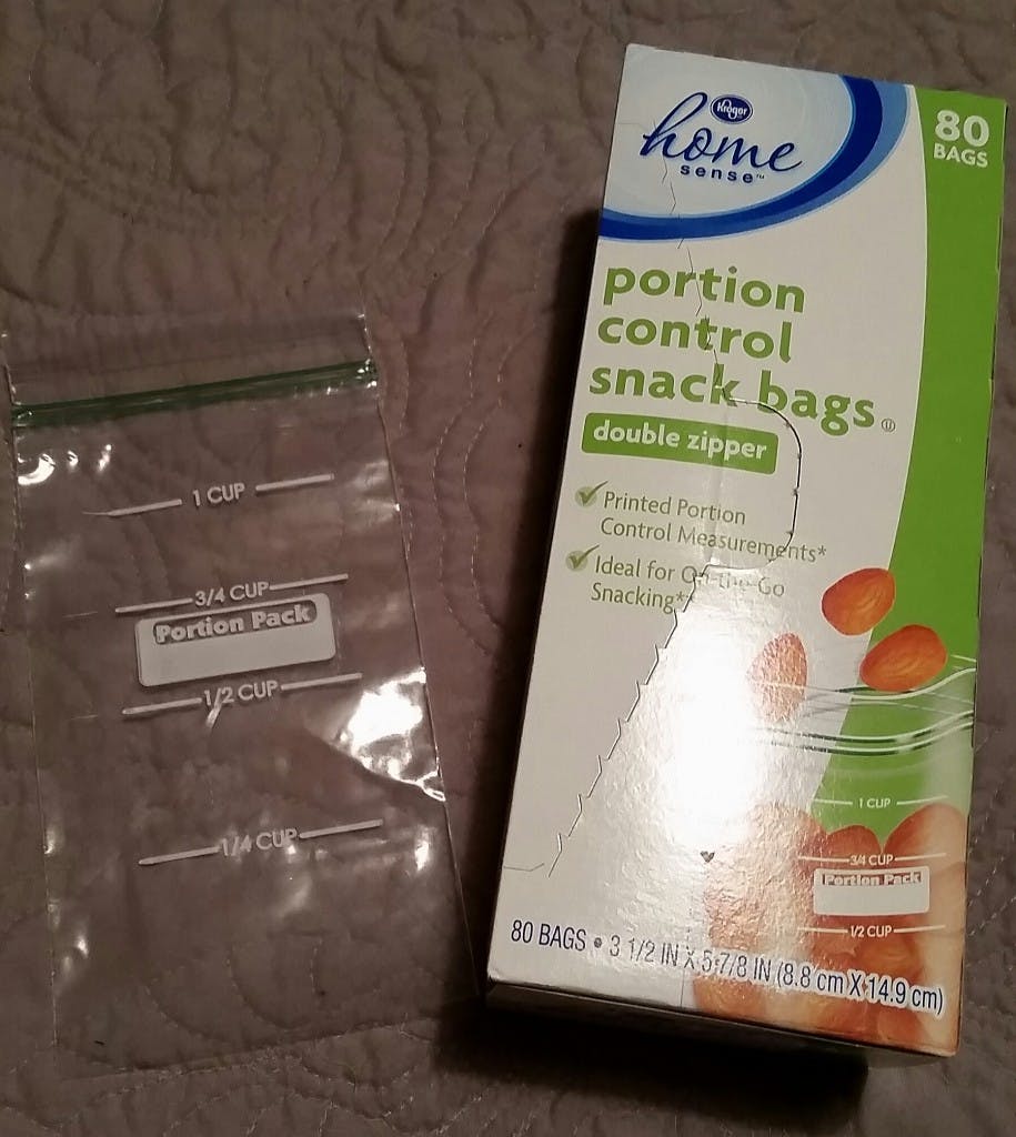 Pump into a snack size storage bag if you run out of bottles or storage bags.