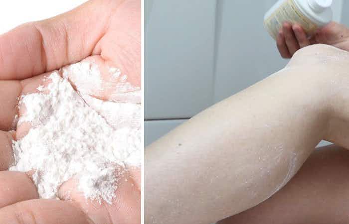 Wipe legs or underarms with baby powder before waxing to reduce pain.