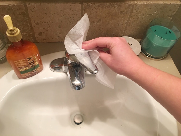 Clean water spots off chrome.