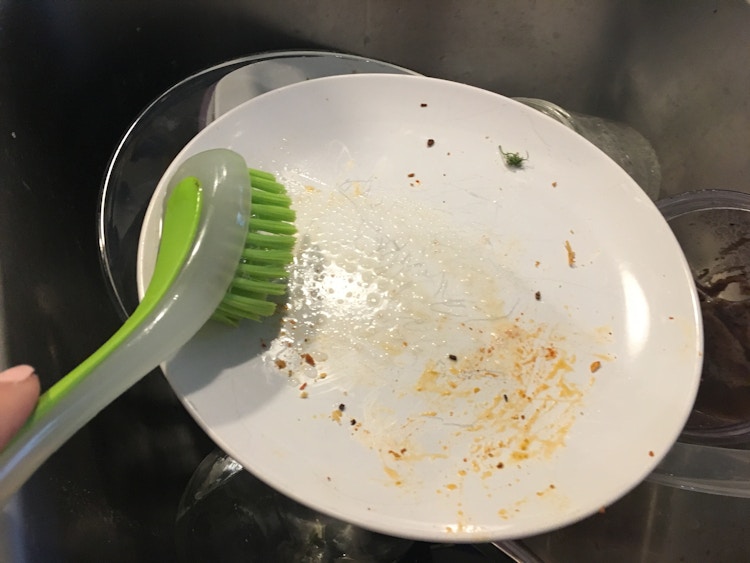 Clean dishes.