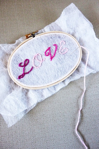 Use as a canvas for embroidered art.
