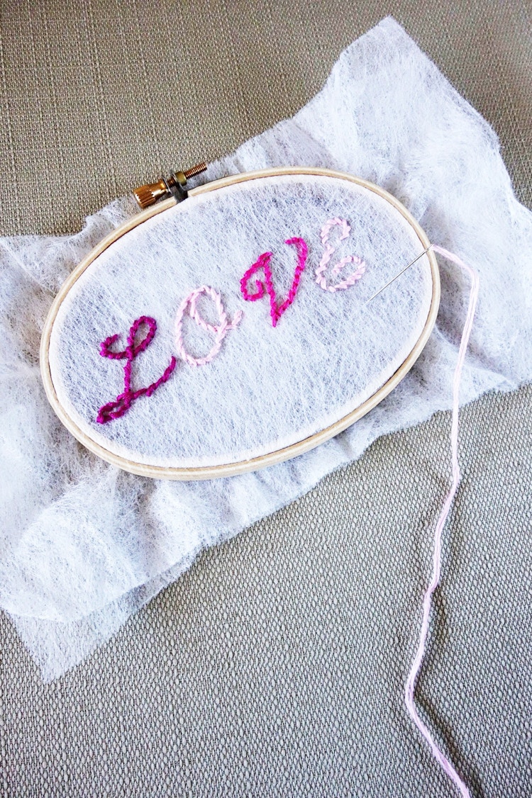Use as a canvas for embroidered art.