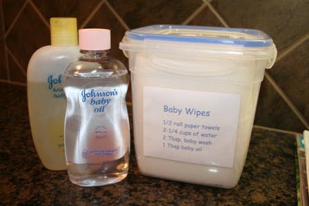 Make your own baby wipes.